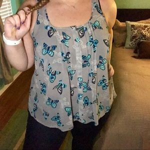 Torrid butterfly tulip back tank 🦋